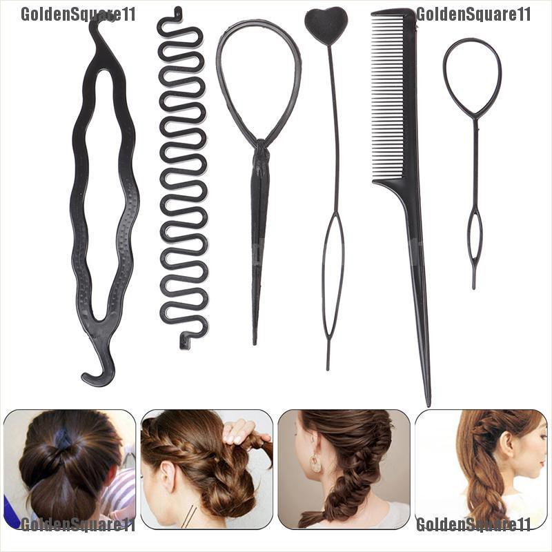 [Hàng mới về] Bộ 6 dụng cụ uốn bện tạo kiểu tóc xoăn cho trẻ em