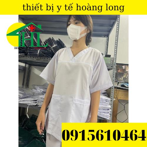 Bộ Scrups bác sĩ, bộ kĩ thuật viên phòng mổ, quần áo blouse nam/nữ màu màu trắng