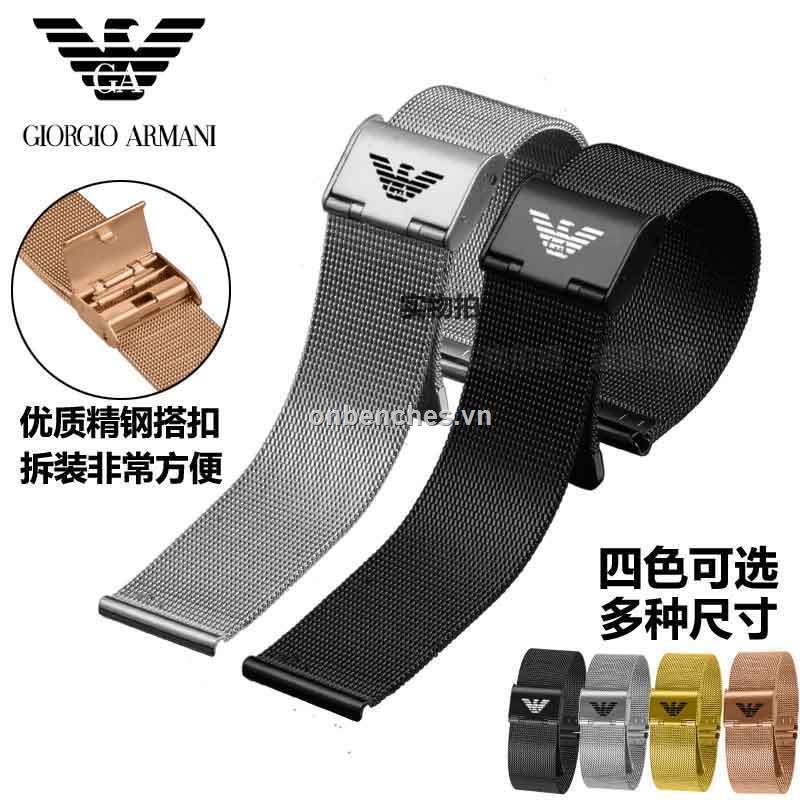 Dây đeo đồng hồ Armani AR1680 1681 bằng thép siêu mỏng dành cho nam và nữ 14 16 18