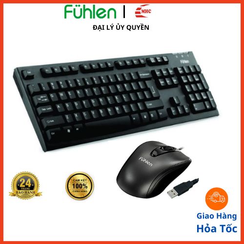 Bộ Bàn Phím Fuhlen L411 L102 siêu bền chuyên Game Net bảo hành 2 năm - Hàng chính hãng NINZA