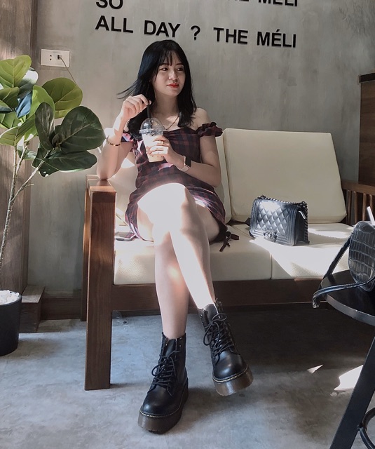 giao luôn /Boot da đen độn đế | CÓ SẴN 🖤 giày da đen siêu đẹp | đế tăng chiều cao | BigBuy360 - bigbuy360.vn