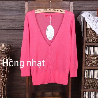 Áo Khoác Cardigan Len Mỏng Cổ Tim
