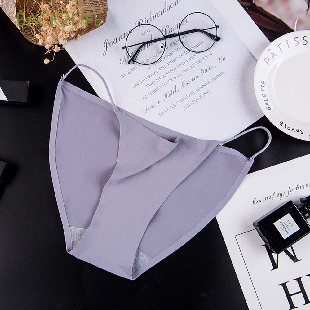 Quần lót lụa lạnh thoáng khí gợi cảm lưng thấp siêu mỏng màu đen/ xám/ màu da/ trắng dành cho nữ