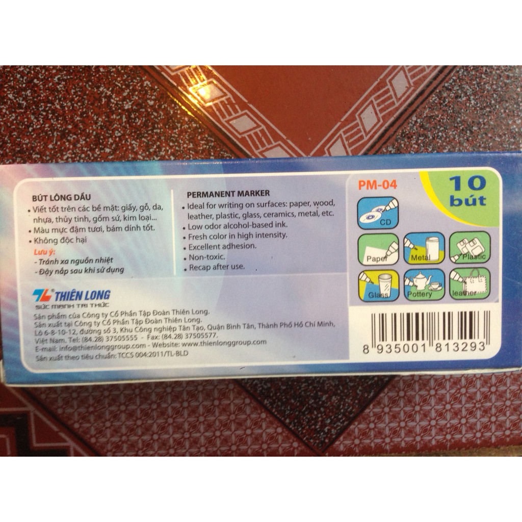 [Mã LIFEBOOK2 giảm 10% đơn 0Đ] Bút dạ kính Thiên Long PM04 - Bút ghi đĩa CD