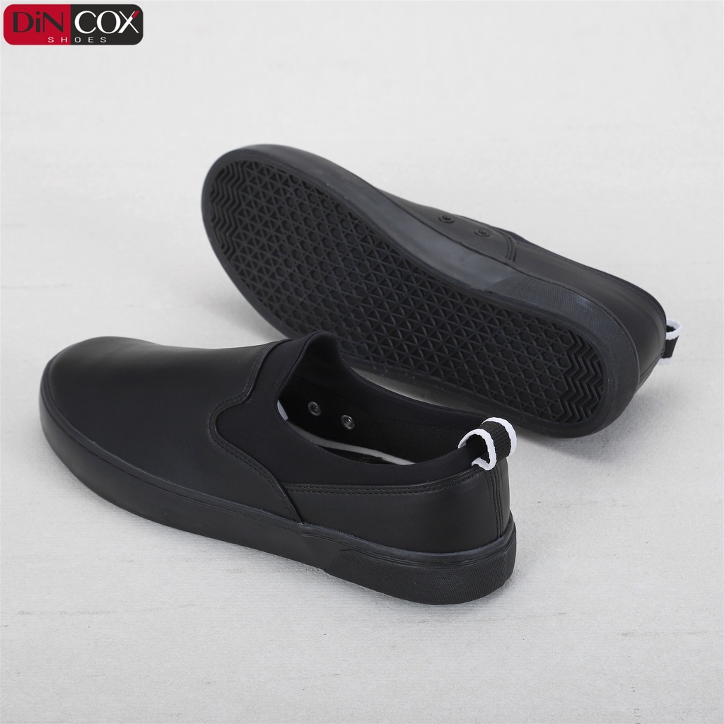 Giày Lười Sneaker Da Nam DINCOX C09 Sang Trọng Nổi Bật Black