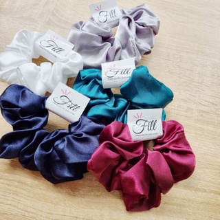 Thun buộc tóc lụa satin dây cột tóc scrunchies (cột tóc vải thanh lịch)
