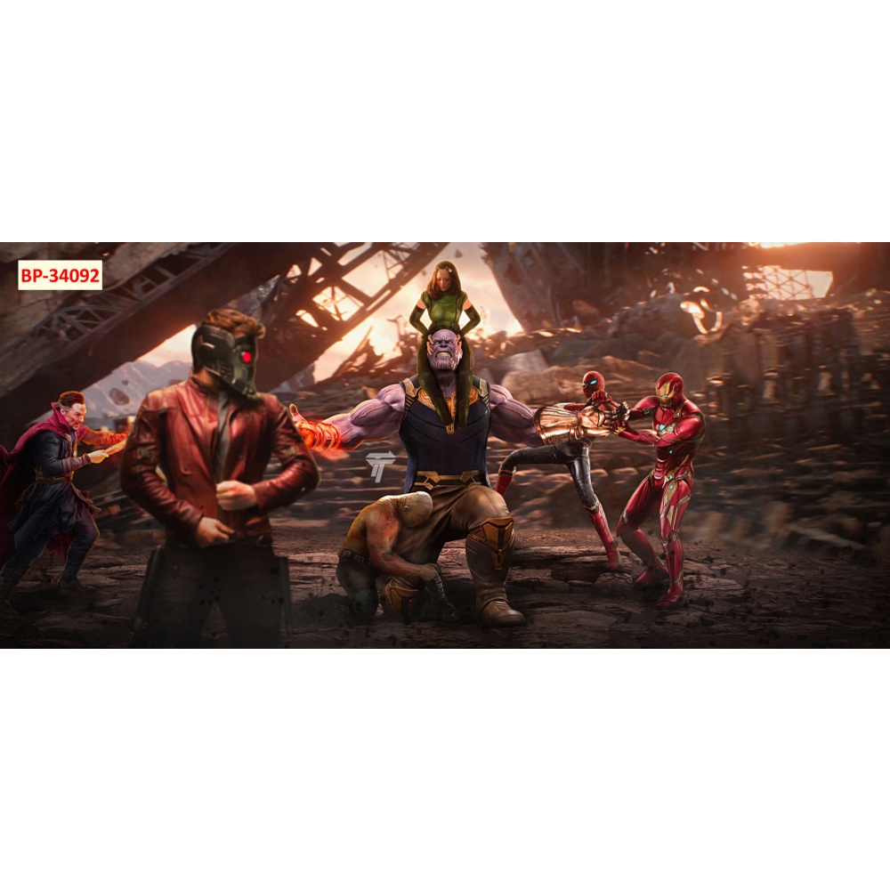 Tranh Dán Tường Phòng Chủ đề Hoạt Hình Hiện Đại 3D BATMAN, THOR, CAPTAIN AMERICA