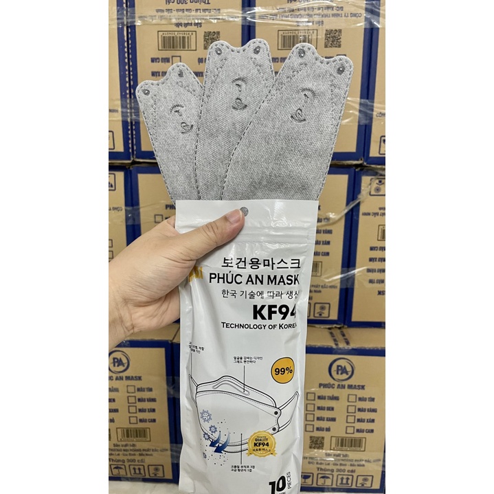 50 CHIẾC Khẩu trang y tế 4d KF94, kháng khuẩn, chống bụi 4 lớp, mềm mại hàng chuẩn loại 1 chính hãng Nhật Minh mask