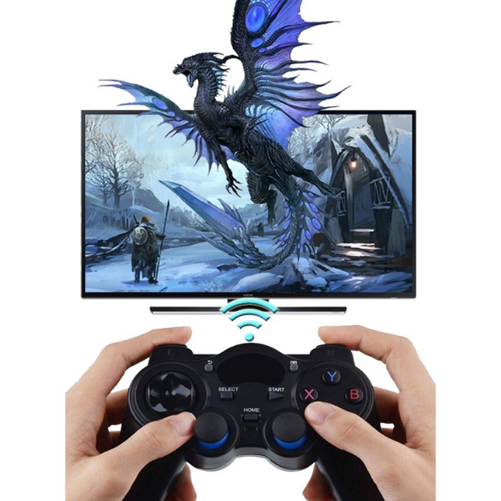 Tay cầm chơi game KHÔNG DÂY cổng tích hợp chơi game trên PC / TV / Box / Điện thoại Android / Máy tính bảng