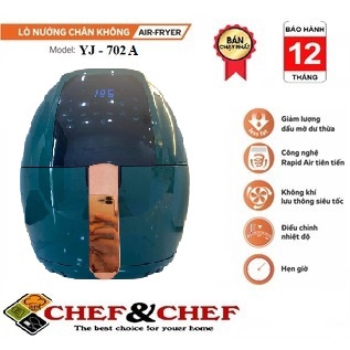 NỒI CHIÊN KHÔNG DẦU CHEF&amp;CHEF ĐIỆN TỬ 6.5L YJ-702A HIỆN ĐẠI CHẤT LƯỢNG CAO