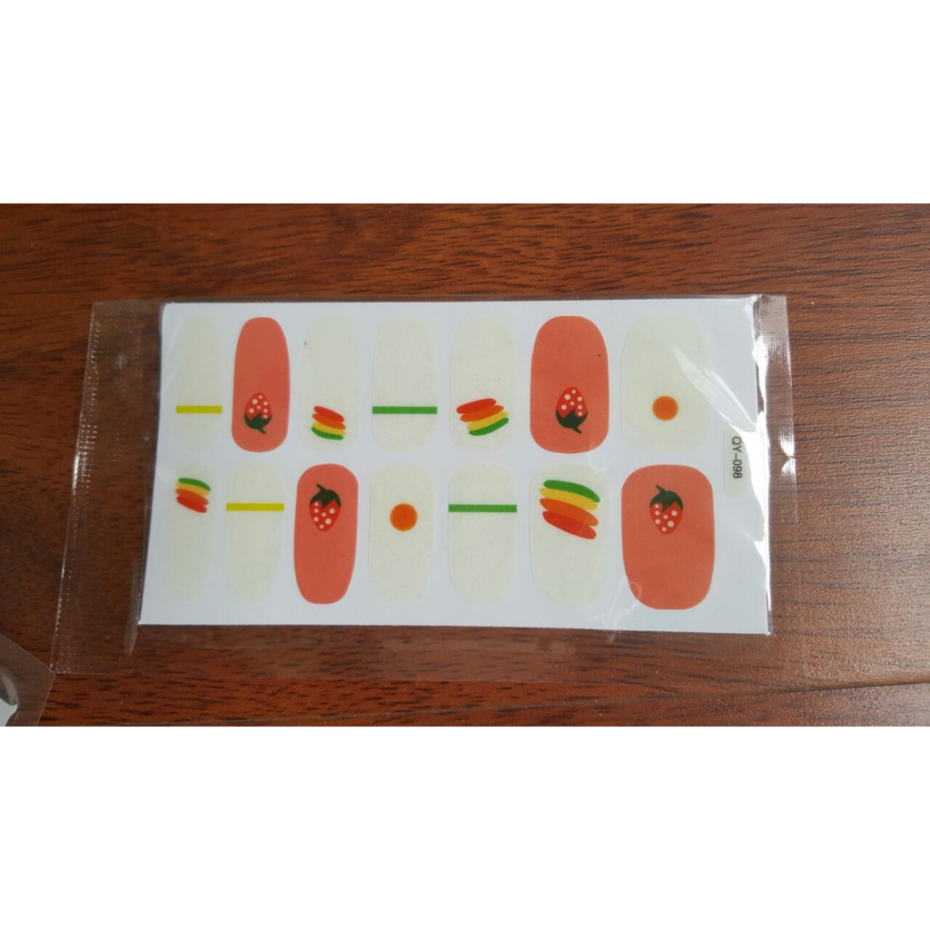 [FREESHIP TỪ 50K]-  Bộ 14 miếng sticker dán móng tay trang trí 3D họa tiết hoạt hình dễ thương