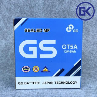 Ắc quy xe máy khô GS 12V - 5Ah cao xanh (GT5A )