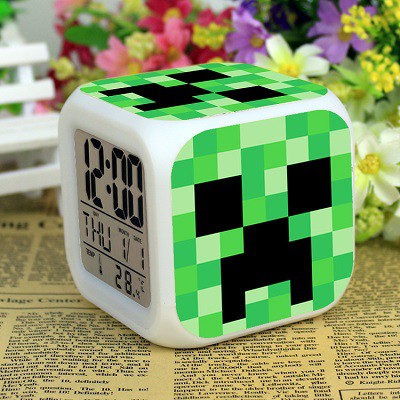 Đồng Hồ Creeper Minecraft báo thức và phát sáng