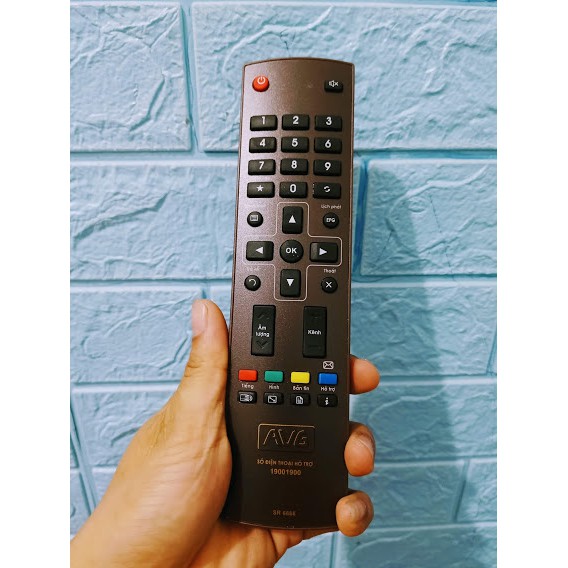 Remote điều khiển đầu thu truyền hình kĩ thuật số An Viên TV-AVG.Hàng mới-Chất lượng tốt-Tặng kèm PIN