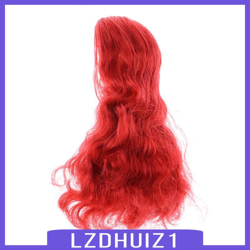 Tóc Giả Nữ Xoăn Dài Màu Đỏ Tỉ Lệ 1 / 6 Cho Mô Hình Nhân Vật Nữ 12 INCH