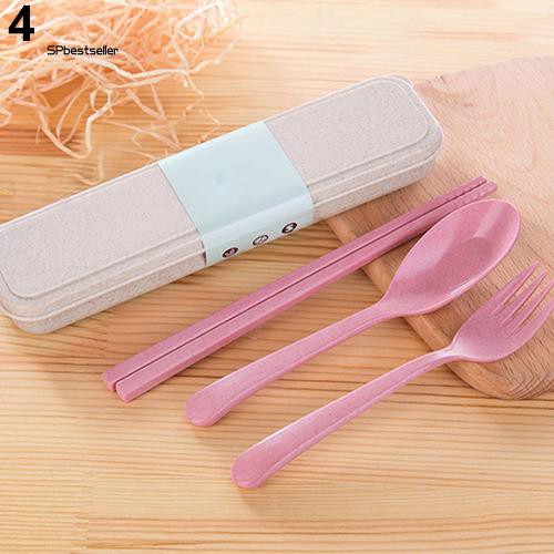 Bộ 3 món đũa/ muỗng/ nĩa du lịch kèm hộp đựng tiện dụng