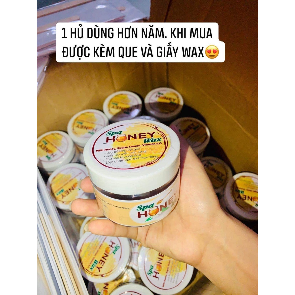 [TẶNG KÈM 50 GIẤY VÀ 2 QUE WAX] WAX LÔNG LẠNH HONEY SẠCH LÔNG AN TOÀN KHÔNG ĐAU RÁT