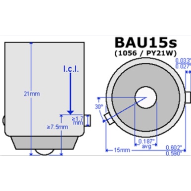 1 Bóng đèn Led Canbus xi nhan ô tô T20 chân dẹp 7440 hoặc chân tròn BAU15s
