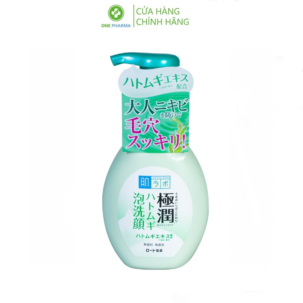 Sữa Rửa Mặt Nhật Bản Hada Labo Gokujyun Hatomugi Bubble Face Wash 160ml