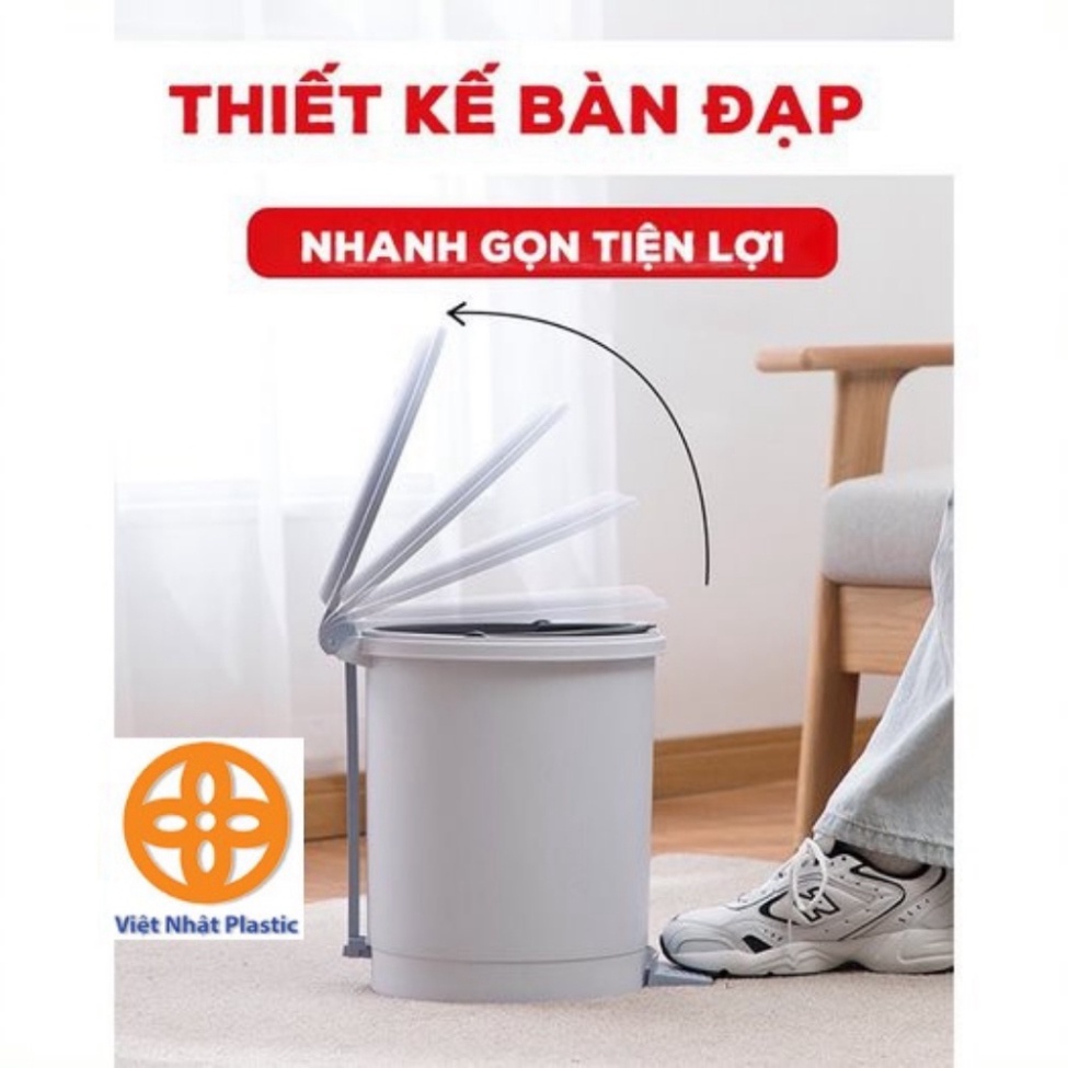 thùng rác thông minh betonamu, thùng rác nhựa đạp chân để văn phòng nhà bếp