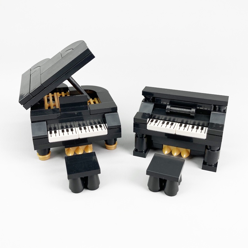 Bộ Đồ Chơi Lắp Ráp Mô Hình Đàn Piano Kèm Ghế Ngồi Cho Bé