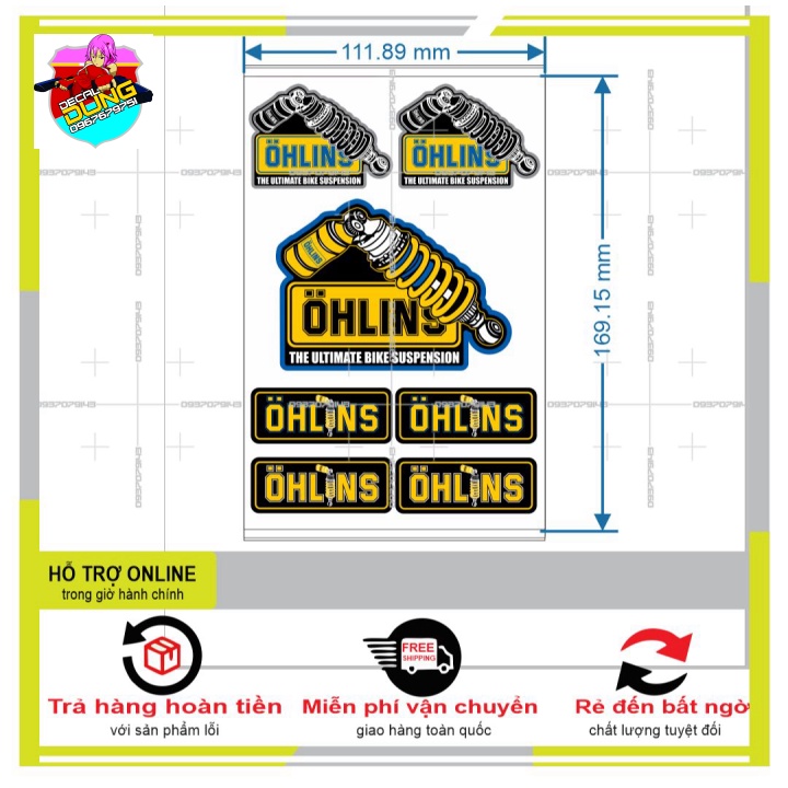 LOGO STICKER MINI DÁN XE MÁY L 08 - DUNG DECAL