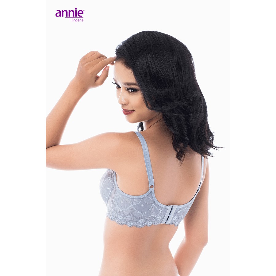 Áo ngực ren tạo dáng annie BRA 8066 mút mỏng bản to 3 móc che mỡ lưng, không cộm nâng đỡ ngực, không cộm mặc thoải mái
