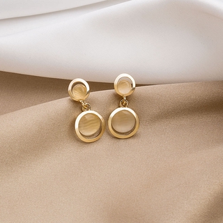 Bông tai mạ bạc 925 đính đá Opal sang trọng