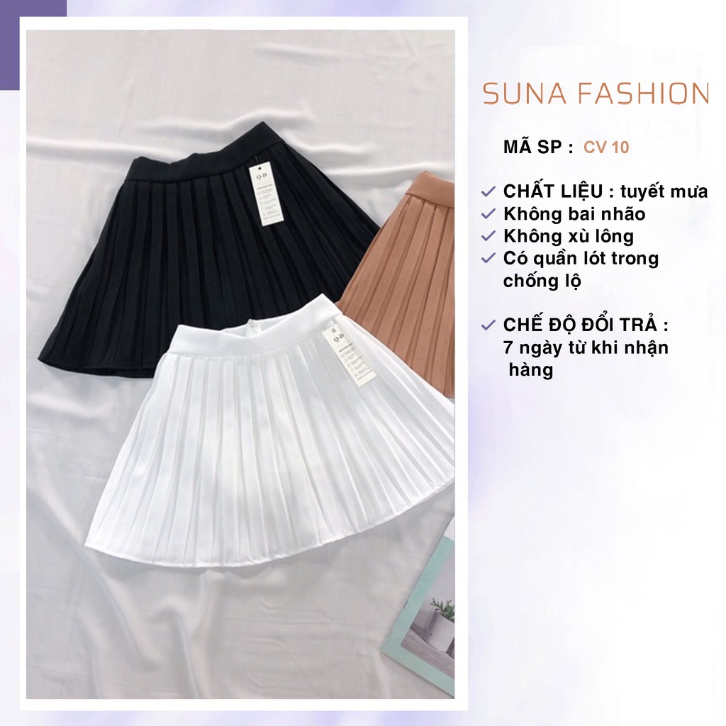 Chân váy xếp ly ngắn thời trang Quảng Châu, Chân váy tennis xếp ly SUNA FASHION từ 42 - 60kg