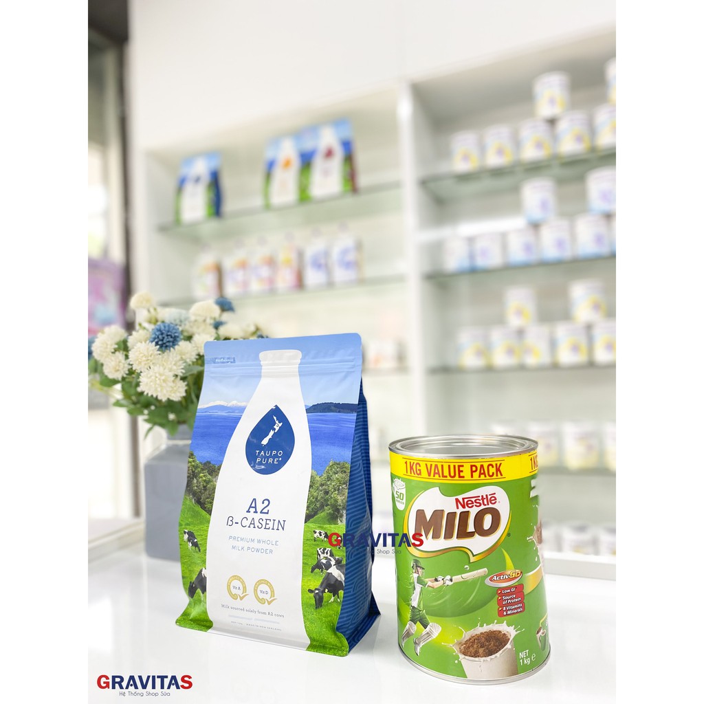 Combo Sữa A2 Nguyên Kem 1Kg Và Milo Úc 1Kg Cao Cấp Cho Sức Khỏe
