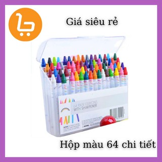 HỘP BÚT CHÌ MÀU 64 CHI TIẾT CHO BÉ