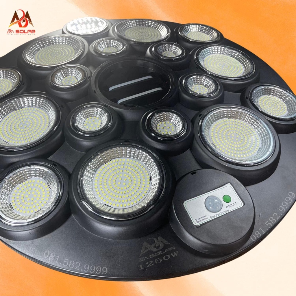 [1250w] Đèn Năng Lượng Mặt Trời UFO, Chiếu Sáng Sân Vườn, Đường Phố, Tỏa Sáng 360 độ, Công Suất 1250W - ABM SOLAR