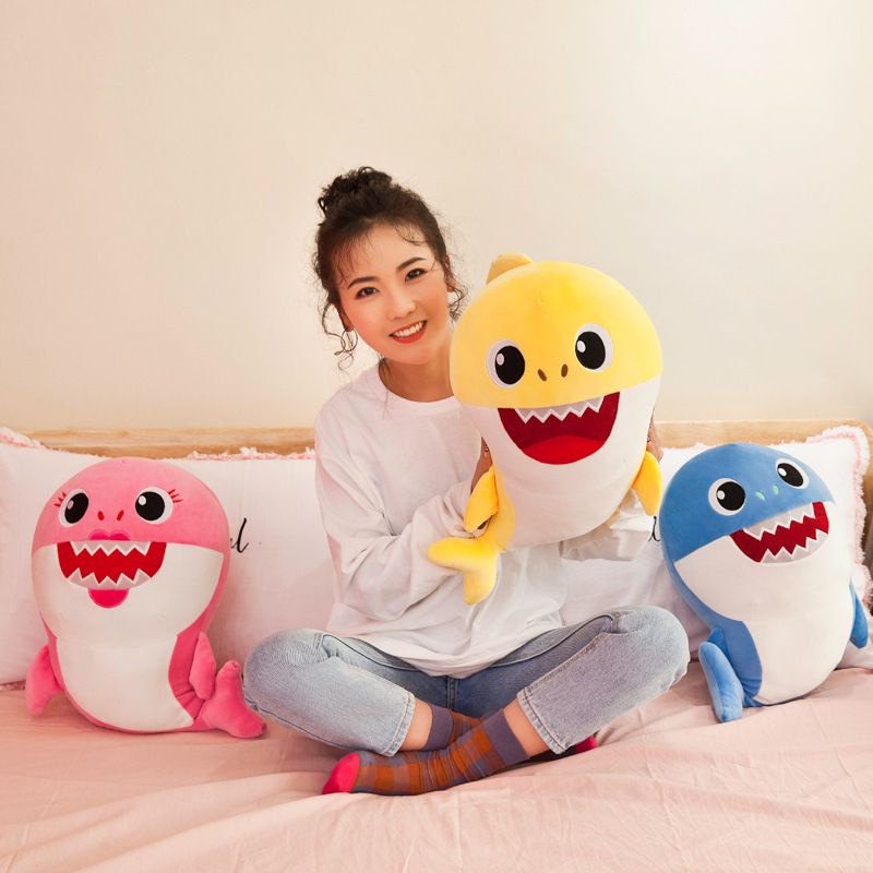 25cm/30cm/40cm/45cm/50cm Baby Shark Pink Fong Plush Toy Stuffed Doll Soft Gift For Kids Christmas Toy
