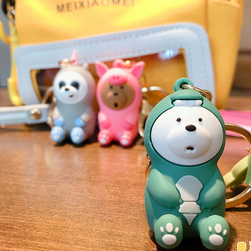 Móc Chìa Khóa Hình Chú Gấu Bằng Nhựa Dễ Thương Xinh Xắn