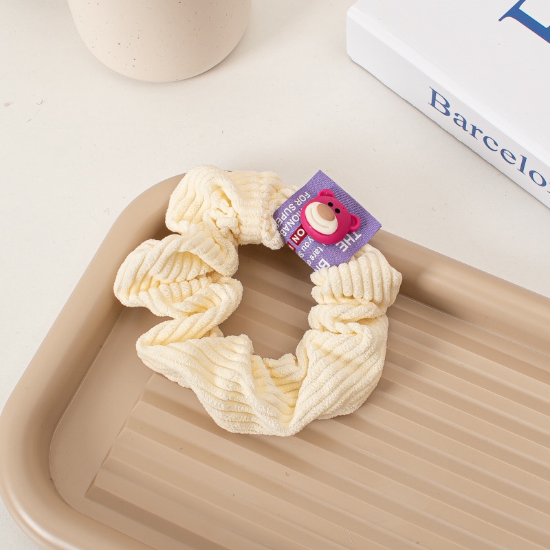 (0429) Chun Buộc Tóc Scrunchies Hoạ Tiết Gấu Dễ Thương