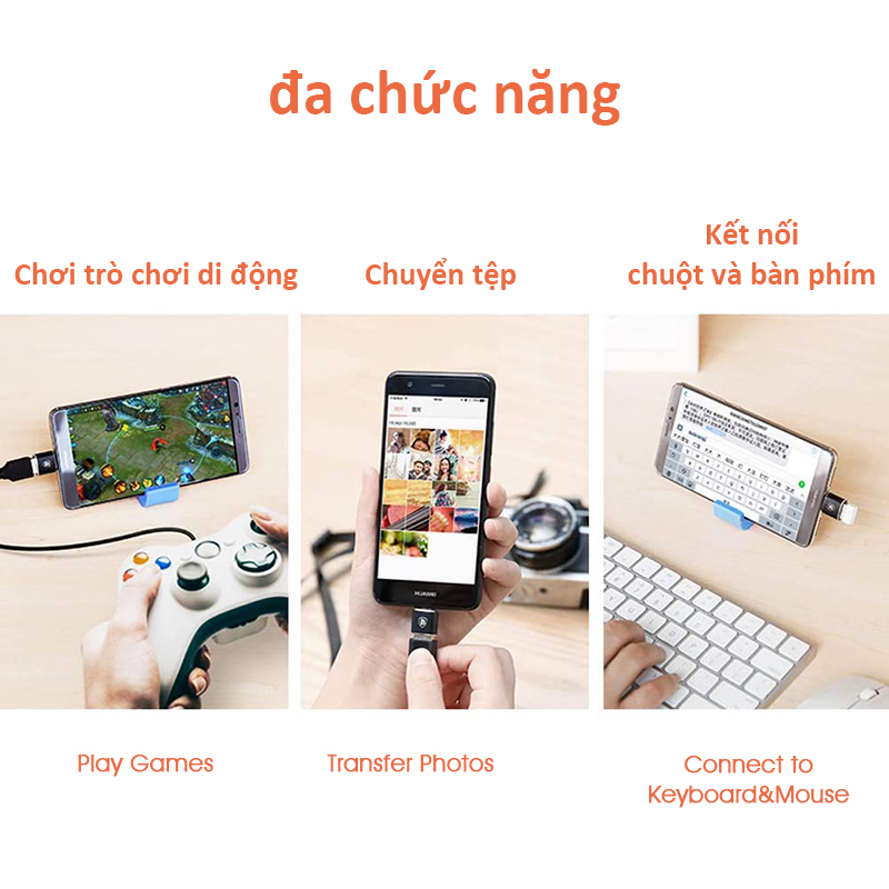 Đầu Chuyển Đổi Từ Cổng Type-C Sang USB 3.0 OTG