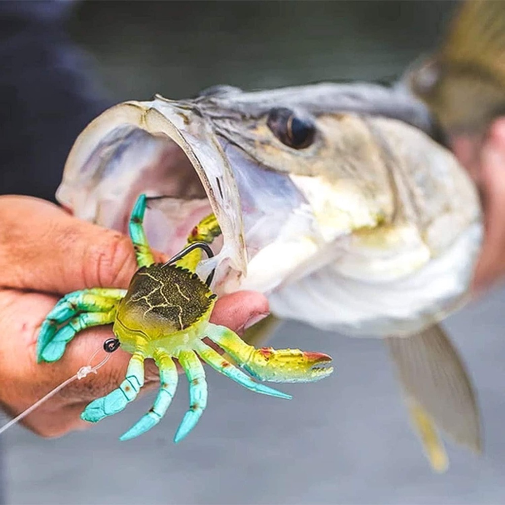 Mồi Câu Cá Giả Hình Cua / Vịt Mềm 3D Siêu Bền