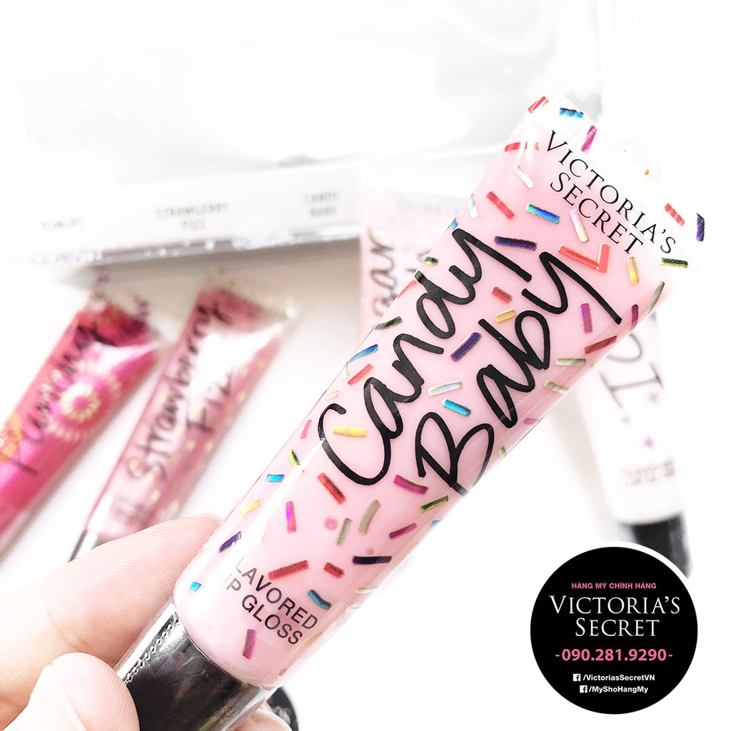 (3) Son bóng cao cấp Candy Baby, Lip Gloss - Hàng nhập Victoria's Secret USA