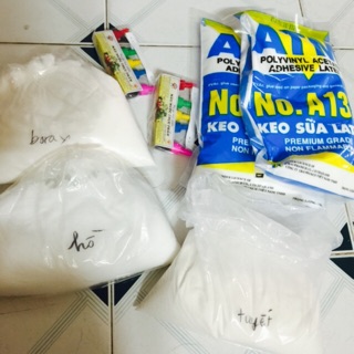 Màu thực phẩm keo sữa tuyết siêu mịn borax bột hồ bột pva