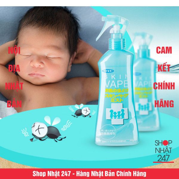[Hỏa Tốc HN] Xịt chống muỗi Skin Vape hương chanh nội địa Nhật Bản