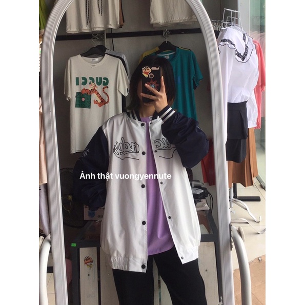 Áo khoác bomber Nam Nữ , áo gió 2 lớp dày dặn in chữ TORYTENDY phối màu siêu hot phong cách ulzzang