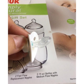 [NVMH3] Ti giả Silicon Nuk cho bé (sz 0-6m).