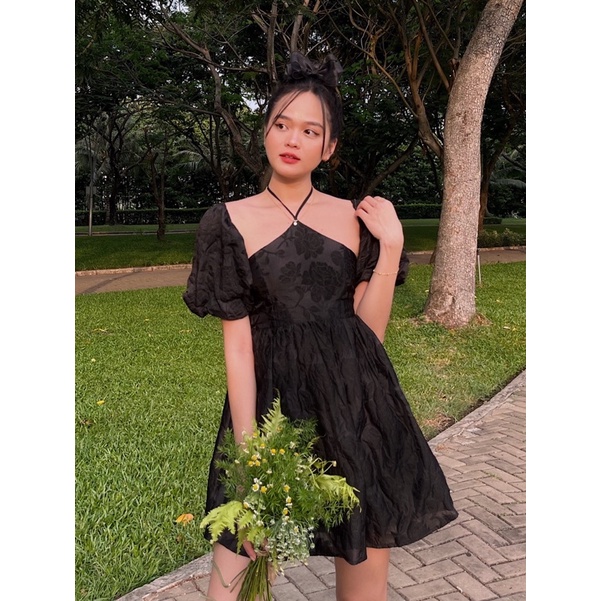 Amelinda dress - Đầm đen ngắn form xoè - Somalyng.studio