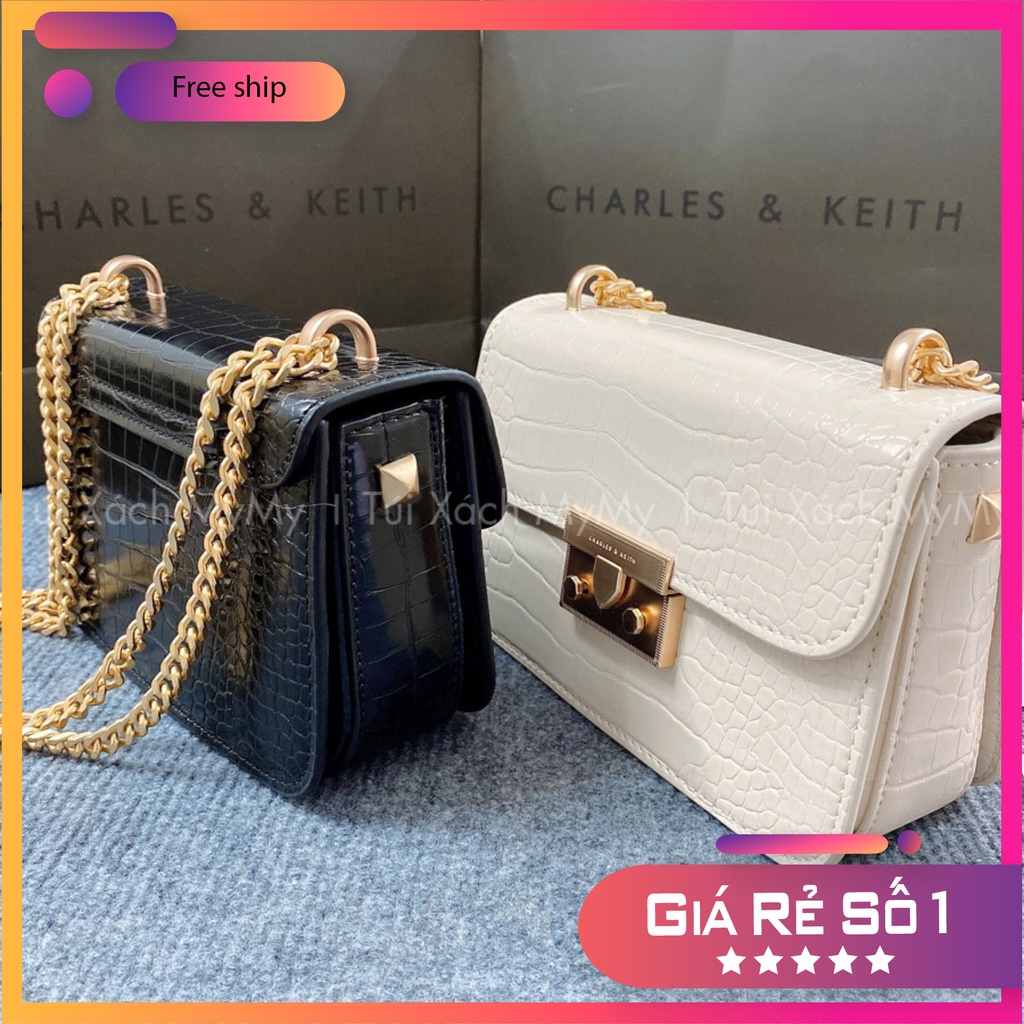 Túi Đeo Chéo Nữ Khóa Gài CNK Da Rắn Hàng Cao Cấp Sang Chảnh Siêu