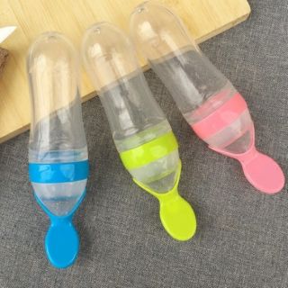 Bình thìa ăn dặm Silicon mềm an toàn cho bé ( việt nam )