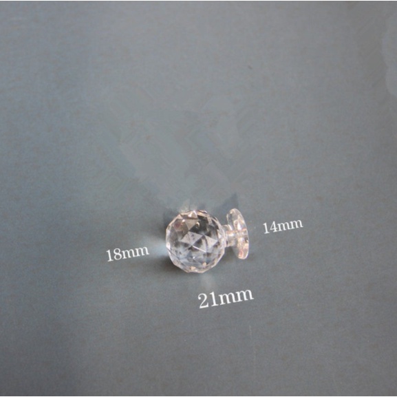 Tay nắm nhựa mica trong suốt hình tròn