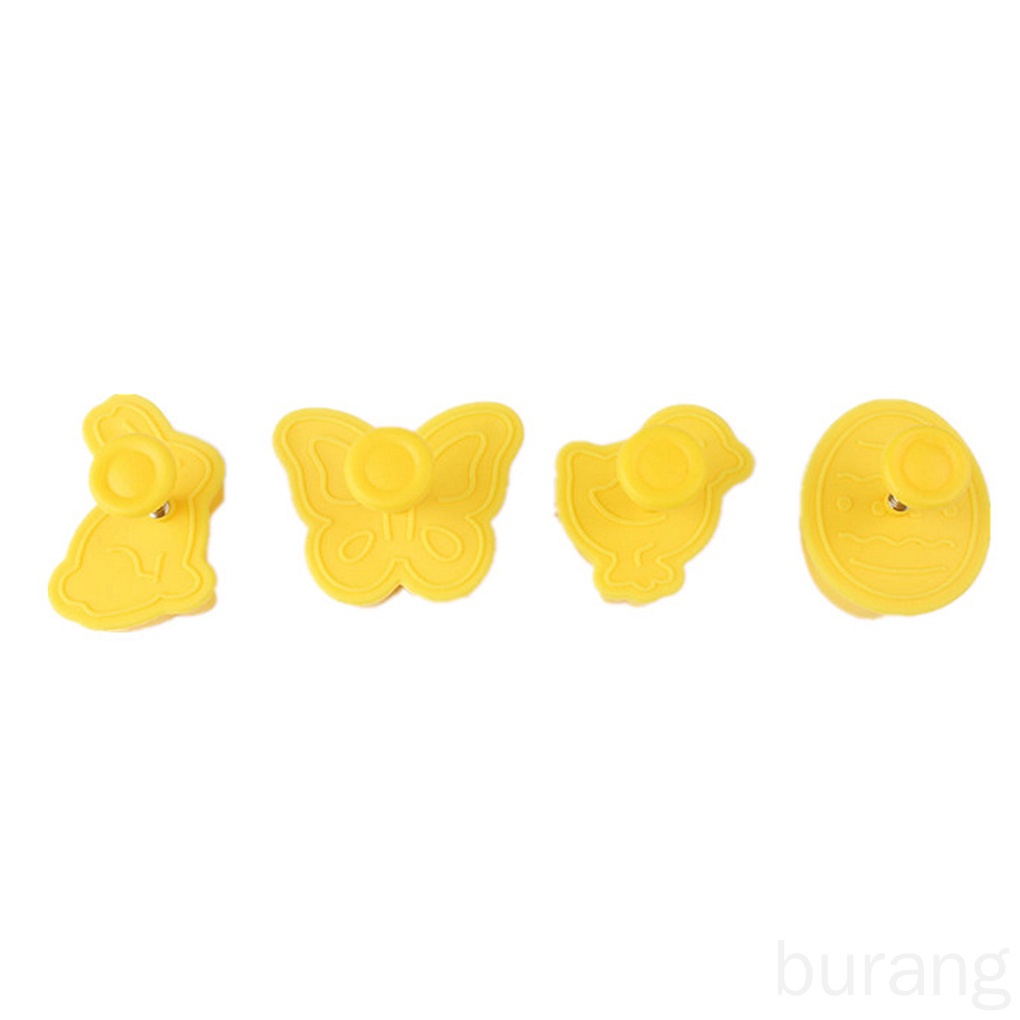 Set 4 khuôn nhấn tạo hình động vật 3D làm bánh quy