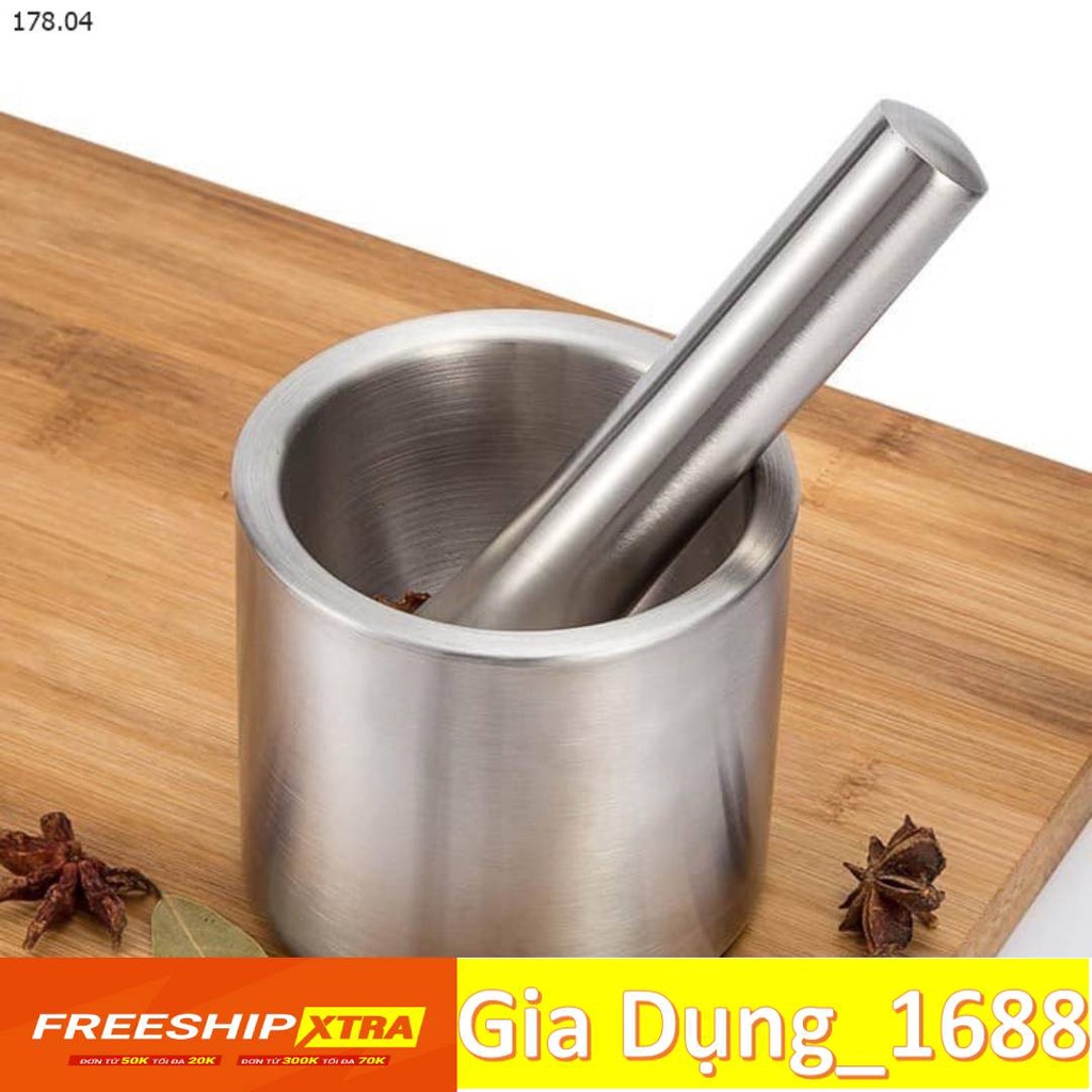 Bộ cối chày inox 304CAM KẾT CHUẨNhàng cao cấp không vết hàn - bảo hành trọn đời không han gỉ