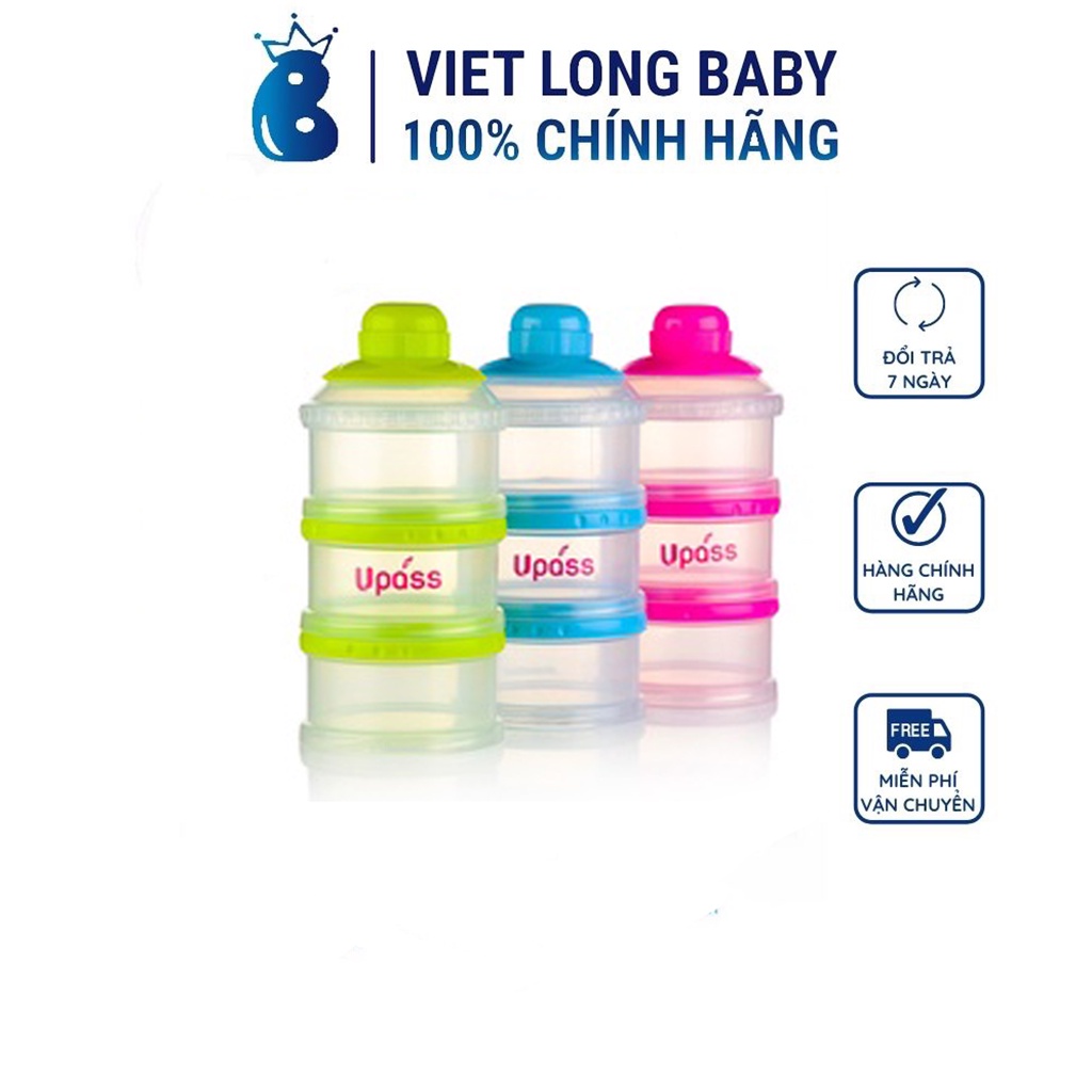Hộp Đựng Sữa Bột UP8015N Có Vách Ngăn - Hàng Nội Địa Thái Lan