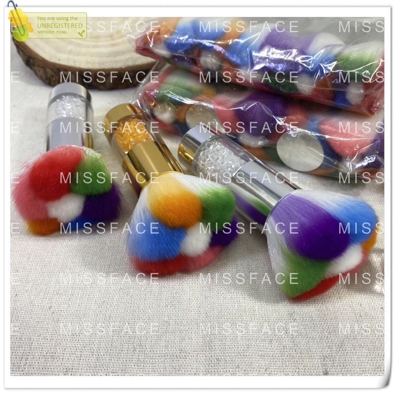 Chổi phủi bụi nail 7 màu _cực sang_đẹp mắt - chổi phủi bụi nail cán đá siêu sang trọng